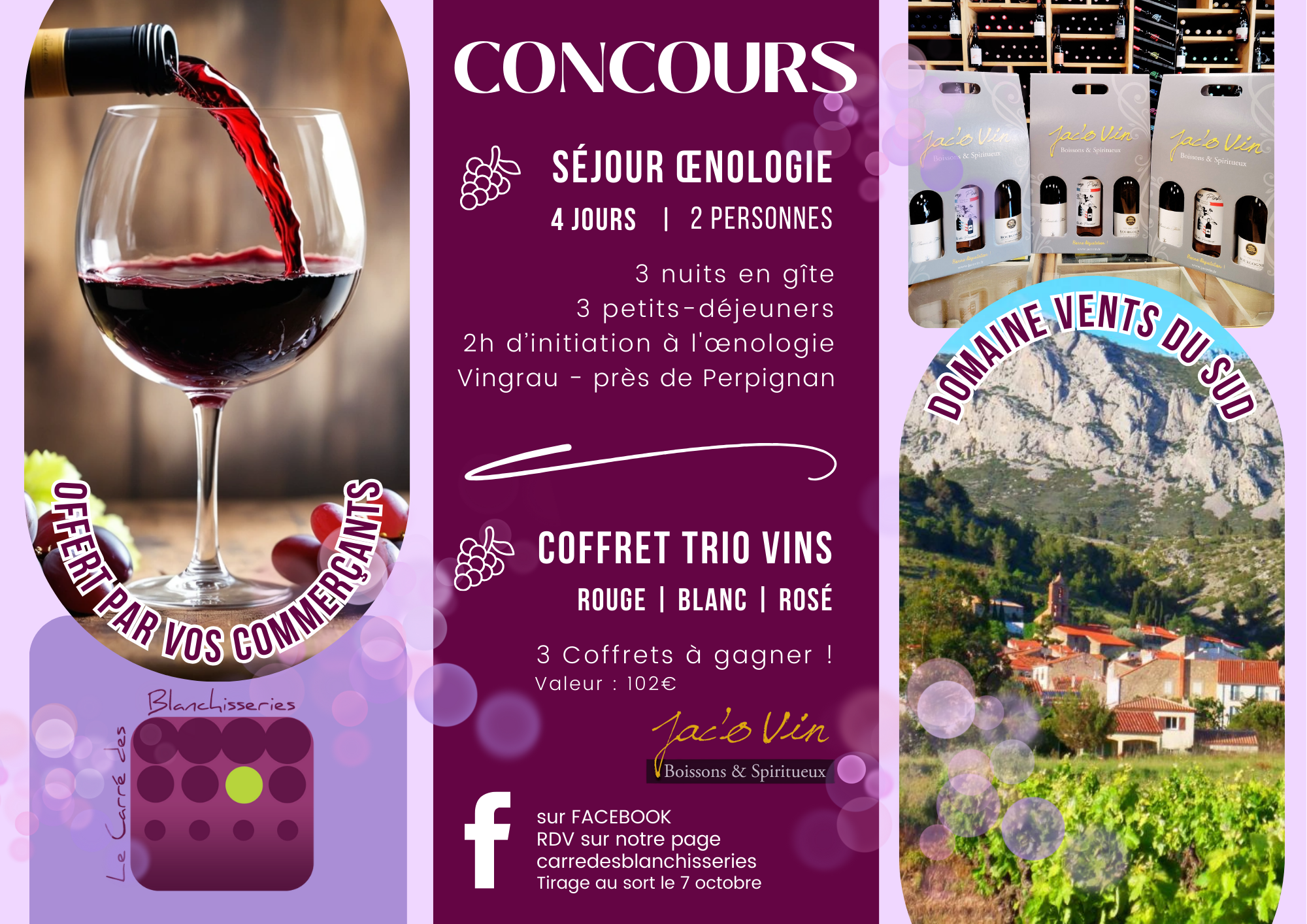 CONCOURS SÉJOUR OENOLOGIE & COFFRETS VIN